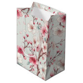 Kirschblüte Mittlere Geschenktüte (Vorderseite Schrägansicht)