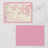 Kirschblüte - mollig visitenkarte (Vorne/Hinten)