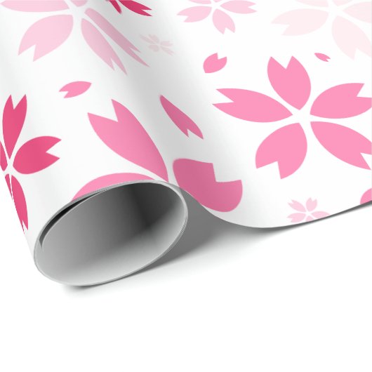 Kirschblüte-Muster Geschenkpapier (Rolleneckpunkt)