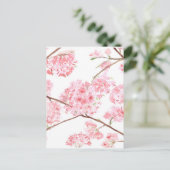 Kirschblüte pinkfarbene Blume malen Postkarte (Stehend Vorderseite)