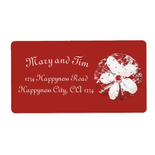 Kirschblüte Poesie rot weiß elegante Sakura (Vorne)