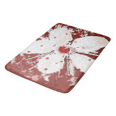 Kirschblüte Poesie rot weiß elegante Sakura Badematte (Schrägansicht)