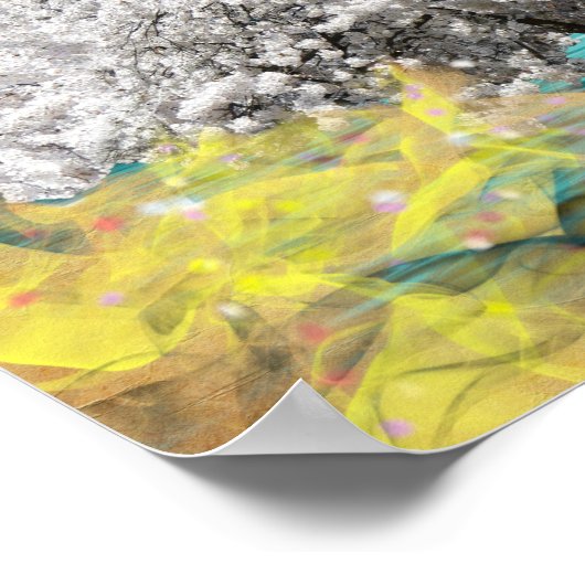 Kirschblüte Poster (Ecke)