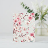 Kirschblüte Postkarte (Stehend Vorderseite)