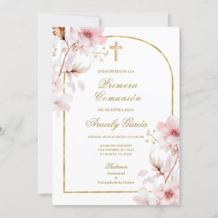 Kirschblüte primera comunión einladung