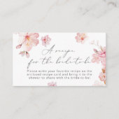 Kirschblüte Rezept für die Braut Begleitkarte (Vorderseite)