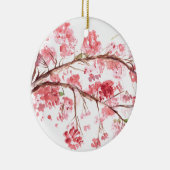 Kirschblüte Rosa Blume Blumensakura Japanisch Keramik Ornament (Rechts)