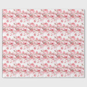 Kirschblüte Rosa Blume Blumenwasser Geschenkpapier (Flach)