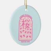 Kirschblüte rosa Blume Japan Keramik Ornament (Rechts)