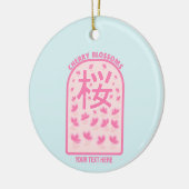 Kirschblüte rosa Blume Japan Keramik Ornament (Links)