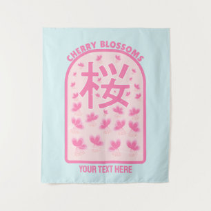 Kirschblüte rosa Blume Japan Wandteppich