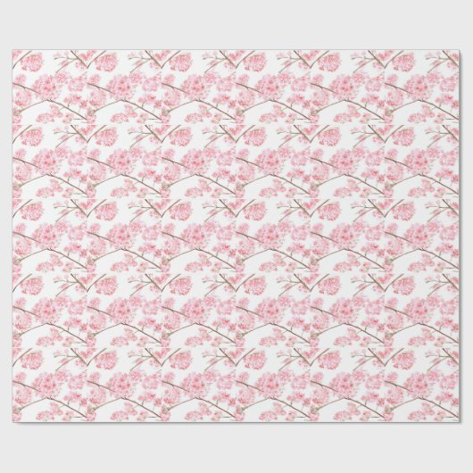Kirschblüte rosa Blume Sakura Japanisch Asiatisch Geschenkpapier (Flach)