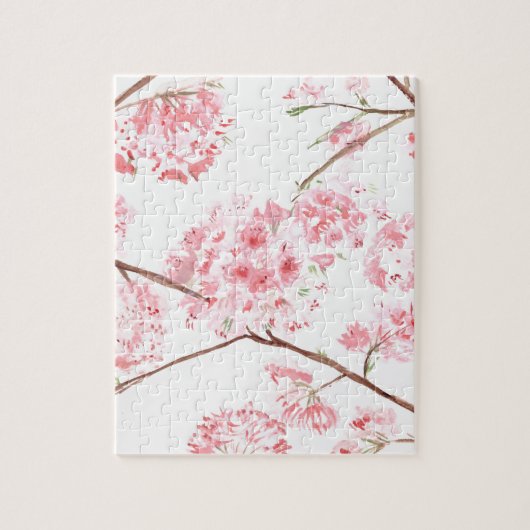 Kirschblüte rosa Blume Sakura Japanisch Puzzle (Vertikal)