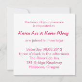 Kirschblüte Rosa Sakura Chinesische Hochzeit Einladung (Rückseite)