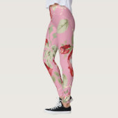 Kirschblüte Rote Blüte Rose Party Leggings (Links)