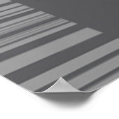 Kirschblüte (Sakura) auf grauem Hintergrund Poster (Ecke)