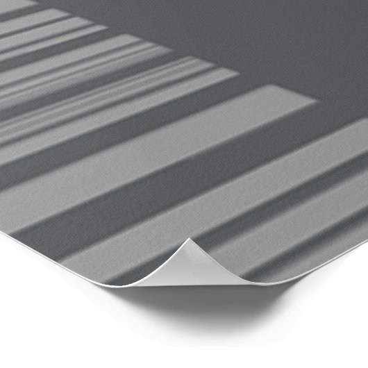 Kirschblüte (Sakura) auf grauem Hintergrund Poster (Ecke)