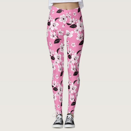 KIRSCHBLÜTE - SAKURA (HELLROSA) LEGGINGS (Vorderseite)