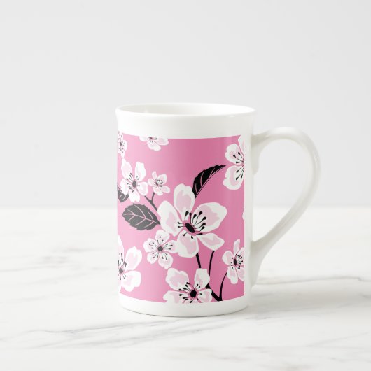 KIRSCHBLÜTE - SAKURA (HELLROSA) PORZELLANTASSE (Rechts)