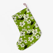 KIRSCHBLÜTE - SAKURA (MATCHA-GRÜN) KLEINER WEIHNACHTSSTRUMPF (Rückseite (Hängend))