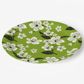 KIRSCHBLÜTE - SAKURA (MATCHA-GRÜN) PAPPTELLER (Schrägansicht)