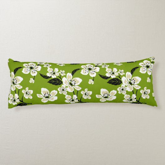 KIRSCHBLÜTE - SAKURA (MATCHA-GRÜN) SEITENSCHLÄFERKISSEN (Rückseite)