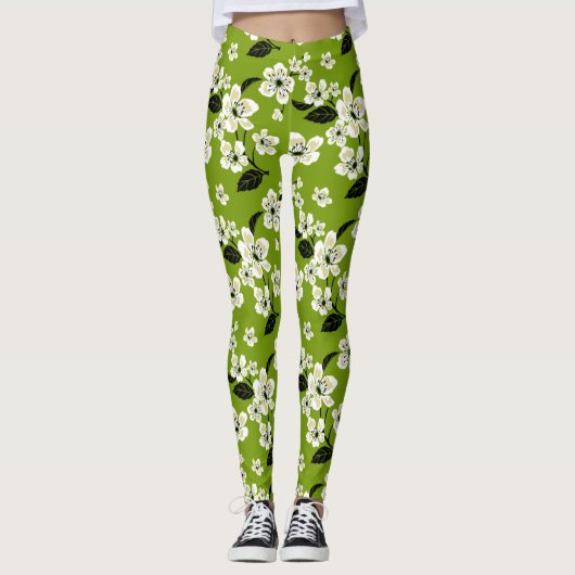 KIRSCHBLÜTE - SAKURA (MATCHA) LEGGINGS (Vorderseite)