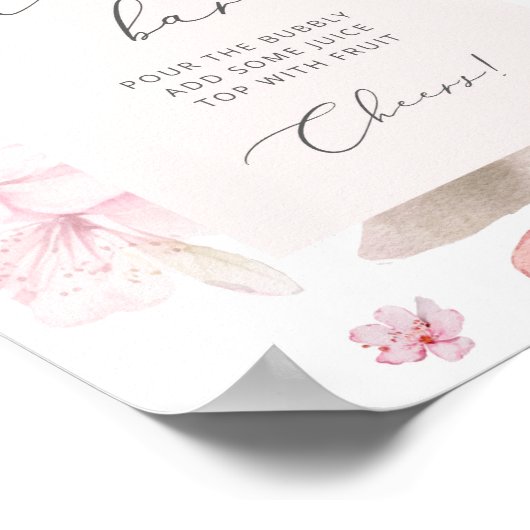 Kirschblüte Sakura Mimosa Bar Poster (Ecke)