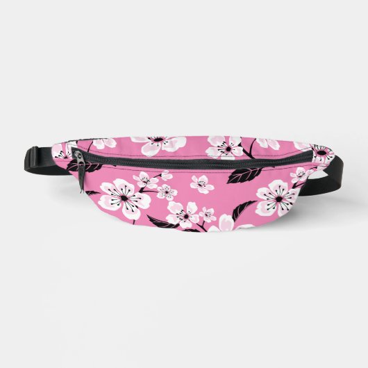 KIRSCHBLÜTE - SAKURA-MUSTER IN HELLROSA BAUCHTASCHE (Vorderseite)