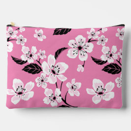 KIRSCHBLÜTE - SAKURA-MUSTER IN HELLROSA ZUBEHÖRTASCHE