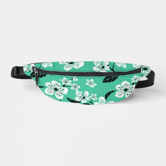 KIRSCHBLÜTE - SAKURA-MUSTER IN MINT BAUCHTASCHE (Vorderseite)