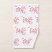 Kirschblüte Sakura Pink Floral Japanisches Asien Badhandtuch Set (Handtuch)