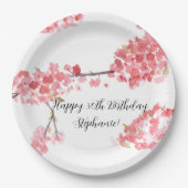 Kirschblüte Sakura Pink Hübsch Geburtstag Pappteller (Vorderseite)