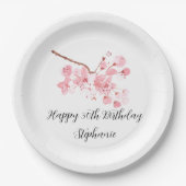 Kirschblüte Sakura Pink Hübsch Geburtstag Pappteller (Vorderseite)