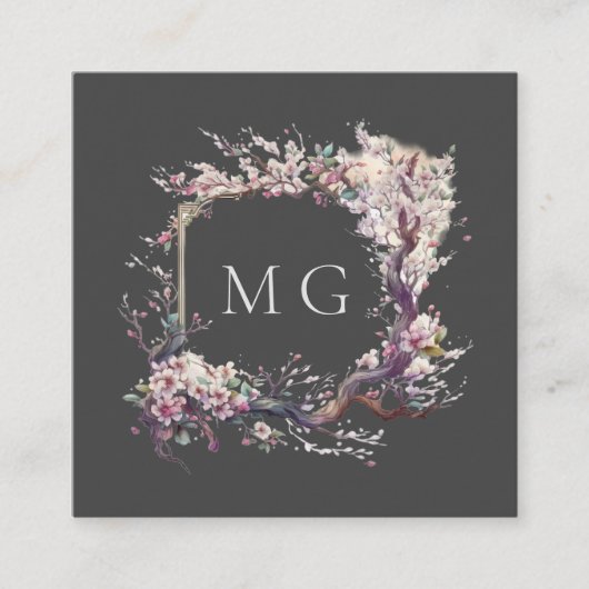 Kirschblüte Sakura Quadratische Visitenkarte (Vorderseite)