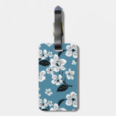 KIRSCHBLÜTE - SAKURA (RAUCHBLAU) GEPÄCKANHÄNGER (Rückseite vertikal)