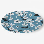 KIRSCHBLÜTE - SAKURA (RAUCHBLAU) PAPPTELLER (Schrägansicht)
