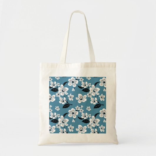 KIRSCHBLÜTE - SAKURA (RAUCHBLAU) TRAGETASCHE (Vorne)