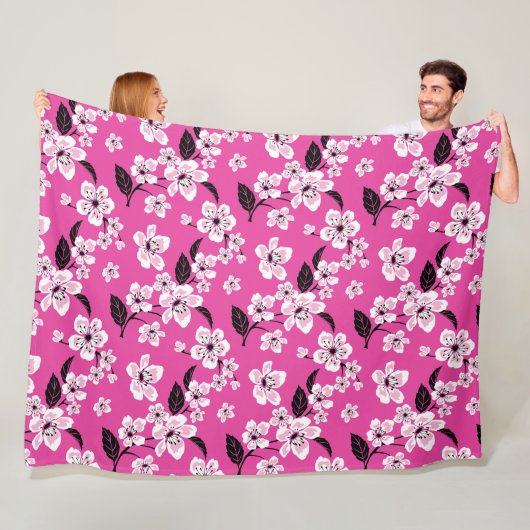 KIRSCHBLÜTE - SAKURA (ROSA) FLEECEDECKE (Beispiel)
