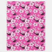 KIRSCHBLÜTE - SAKURA (ROSA) FLEECEDECKE (Vorderseite)