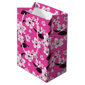 KIRSCHBLÜTE - SAKURA (ROSA) MITTLERE GESCHENKTÜTE (Rückseite Schrägansicht)