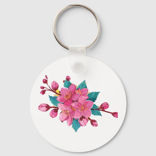 Kirschblüte Schlüsselanhänger (Vorderseite)
