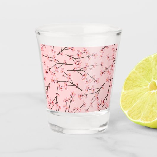 Kirschblüte Schnapsglas (Vorderseite)