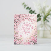 Kirschblüte: Schönheit blüht erneut Postkarte (Stehend Vorderseite)