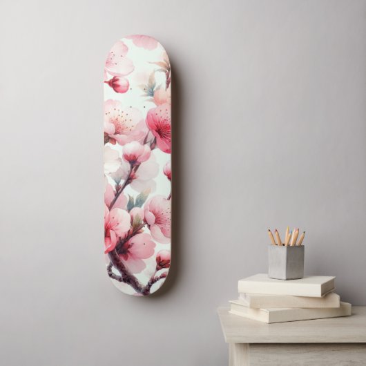 Kirschblüte Skateboard (Wandkunst)