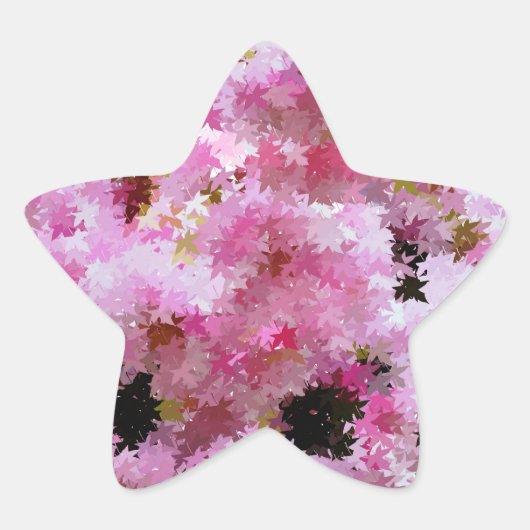 KIRSCHBLÜTE Stern-Aufkleber (Vorderseite)
