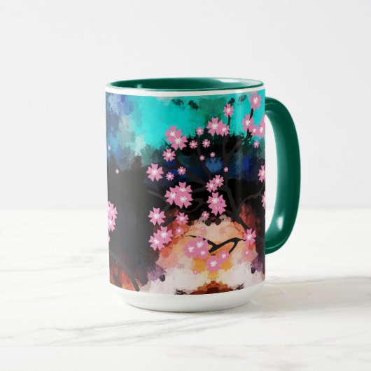 Kirschblüte Tasse (VorderseiteRechts)
