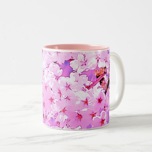 Kirschblüte - träumerische Kirschblüte Zweifarbige Tasse (VorderseiteRechts)