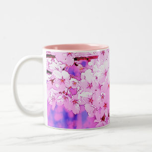 Kirschblüte - träumerische Kirschblüte Zweifarbige Tasse