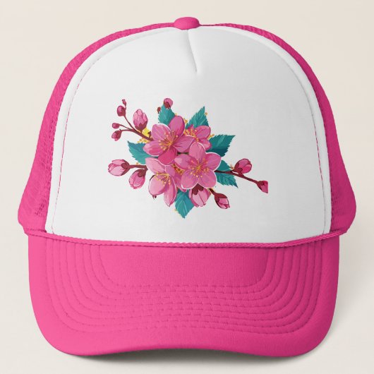 Kirschblüte Truckerkappe (Vorderseite)